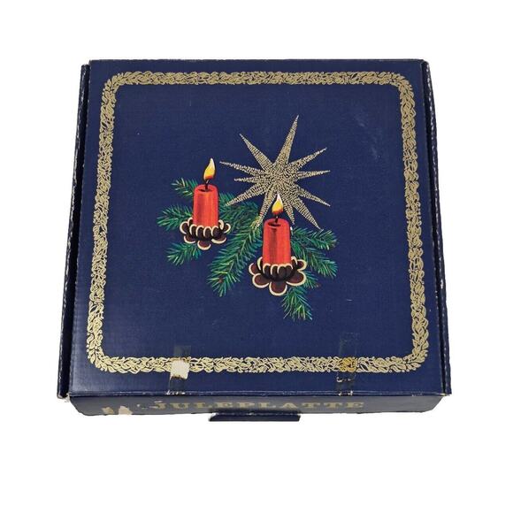 Vintage Bareuther Germany Bavarian China 1968 Christmas Plate Blue "The Chapel"" - Picture 4 of 9